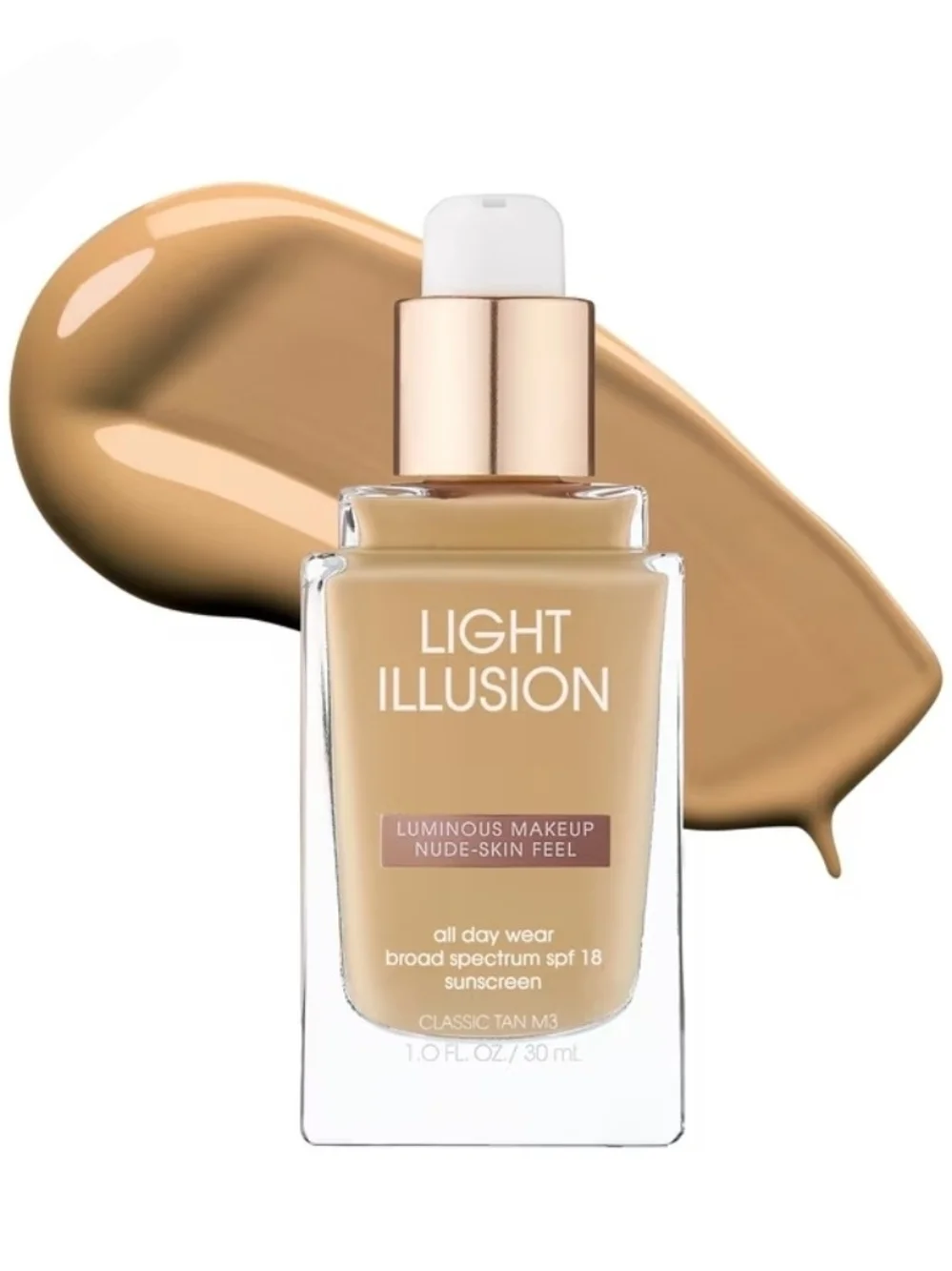 2 x Flower Beauty Light Illusion Foundation -Classic Tan 1.01fl Oz- Discontinued